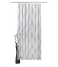 Maßgeschneiderte weiße Scherli-Voile-Store-Gardine “Welle“, inklusive Kräuselband
