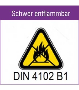 Schwer entflammbare B1-Gardinen